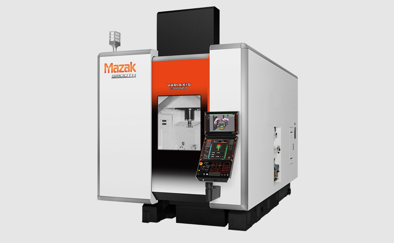 Mazak Variaxis i-700 NEO CNC machining center with digital control panel